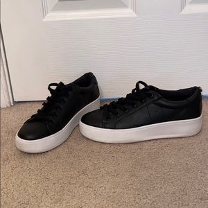 Steve Madden Black Platform Sneakers